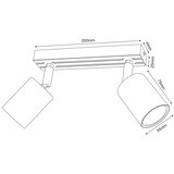  Reflektorsko svetlo TERRA 2xGU10/8W/230V crna/hrast | Eponuda.com