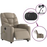  Električni masažni naslonjač od umjetne kože boja cappuccina | shoptok.hr