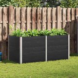  Povišena vrtna gredica 200 x 100 x 91 cm WPC siva | shoptok.hr