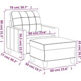  Fotelja s tabureom crvena boja vina 60 cm od umjetne kože | shoptok.hr