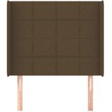  Uzglavlje s ušima tamnosmeđe 93x16x118/128 cm od tkanine | shoptok.hr