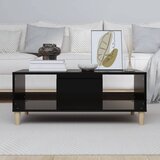  Stolić za kavu crni 90 x 50 x 36,5 cm od konstruiranog drva | shoptok.hr