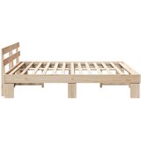  Krevetna konstrukcija Prirodna 180 x 200 cm Čvrsto borovo drvo | shoptok.hr