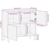  Sideboard 80x33x75 cm Masivno drvo akacija | shoptok.hr