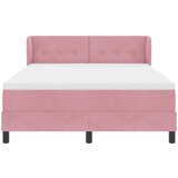  Krevet s opruga kutije Ružičasta 140 x 200 cm Baršun | shoptok.hr