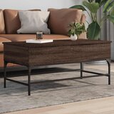  Stolić za kavu smeđa boja hrasta 100x50x45 cm od drva i metala | shoptok.hr