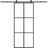vidaXL Klizna vrata s priborom 90 x 205 cm od ESG stakla i aluminija Cijene