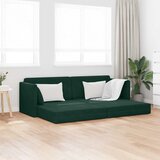 Podni kauč na razvlačenje Tamnozelena 213 x 70 x 77 cm Baršun | shoptok.hr