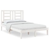 Maison Chic Posteljni okvir - Dvoposteljna postelja - Zakonska postelja brez vzmetnice bel 120x200 cm trdna borovina-J11213, (21769086) | Shoptok.si