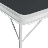 vidaXL Sklopivi stol za kampiranje s 2 klupe aluminijski sivi | shoptok.hr