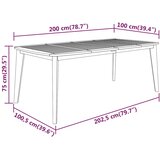  Vrtni stol 200 x 100 x 75 cm od masivnog bagremovog drva | Eponuda.ba