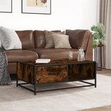  Stolić za kavu boja dimljenog hrasta 90x57x35 cm drvo i metal | Eponuda.com