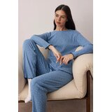 TRENDYOLMILLA Ženski set pidžame Thmaw26Pt00220, Plavi Cene