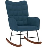  Stolica za ljuljanje s osloncem za noge plava baršunasta | shoptok.hr