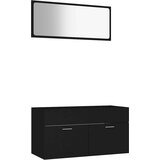 Furnova 2-delni komplet kopalniškega pohištva črne barve iverna plošča, (21945342) | Shoptok.si