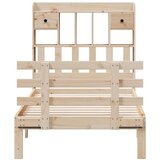vidaXL Krevet s regalom za knjige bez madraca 100 x 200 cm od borovine | shoptok.hr