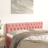  Posteljno vzglavje 2 kosa roza 80x7x78/88 cm žamet, (20954555) | Shoptok.si