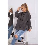 Kesi Insulated sweatshirt with side zipper graphite Cene