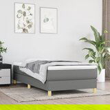 Maison Chic Box spring postelja - Vzmetna postelja z vzmetnico temno siva 90x190 cm blago SL43, (21909907) | Shoptok.si