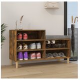  Omarica za čevlje dimljeni hrast 102x36x60 cm inženirski les | Shoptok.si