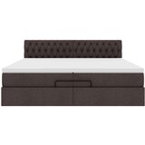  Okvir kreveta s madracima tamnosmeđi 200x200cm tkanine | shoptok.hr