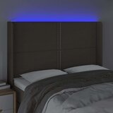  Uzglavlje smeđesivo 147 x 16 x 118/128 cm od tkanine | shoptok.hr