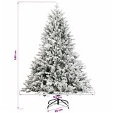  Umjetno božićno drvce s nogom 240 cm 300 LED lampica - Bijela 240 cm s LED svjetlima | shoptok.hr