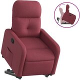vidaXL Naslanjač s funkcijo vstajanja vinsko rdeče blago, (20927388) | Shoptok.si
