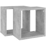 vidaXL Kockaste zidne police 2 kom siva boja betona 26 x 15 x 26 cm | shoptok.hr