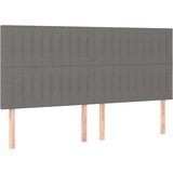  Posteljni okvir z vzglavjem temno siv 200x200 cm blago, (20906607) | Shoptok.si
