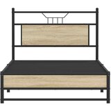  Posteljni okvir brez vzmetnice sonoma hrast 107x203 cm inž. les, (21829050) | Shoptok.si