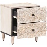  Noćni ormar Bijelo 40 x 33,5 x 46 cm Čvrsto drvo manga | Eponuda.com
