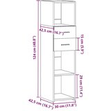 vidaXL Visoka omara bela 30x42,5x124 cm inženirski les | Shoptok.si