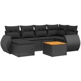  The Living Store Vrtna sedežna garnitura 7-delna z blazinami črn poli ratan - Vrtna Sedežna Garniture, (21459240) | Shoptok.si