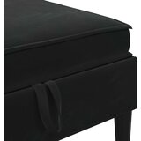  Set namještaja za dnevni boravak s jastukom 6 pcs Crna Baršun | shoptok.hr