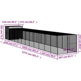  Kućica za pse s igralištem antracit 214 x 1273 x 181 cm čelična | shoptok.hr