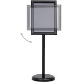  Stalak za plakate A3 s postoljem crni od aluminijske legure | shoptok.hr