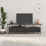 Marckeric Črna TV omarica 150x45 cm Dilly – | Shoptok.si