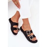 Boto Slides With Buckles On Flat Heel Black Tovira | ePonuda.com