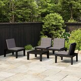 Maison Chic Seti vrtnega pohištva - Vrtna garnitura - Vrtni pohištvo set 4-delna z blazinami plastika siva, (21814956) | Shoptok.si