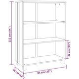 Ormarić za knjige HAMAR boja meda 85x35x112 cm masivna borovina | shoptok.hr