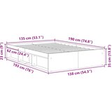  Okvir za krevet crni 135 x 190 cm bračni | shoptok.hr