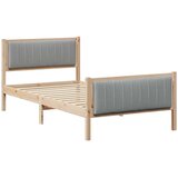  Okvir kreveta s uzglavljem Smeđa i svijetlo siva 100 x 200 cm | Eponuda.com