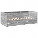  Dnevni krevet s ladicama bez madraca siva boja hrasta 75x190 cm | shoptok.hr