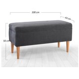 Atelier Del Sofa Tabure Glend, 100x50x43cm, Tamnosivi | Eponuda.ba
