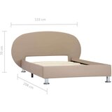  Posteljni okvir kapučino umetno usnje 100x200 cm | Shoptok.si