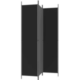 Sobna pregrada s 3 panela crna 150 x 220 cm od tkanine | Eponuda.ba