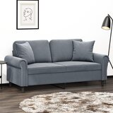 vidaXL Kavč dvosed z okrasnimi blazinami temno siv 140 cm žamet Cene