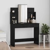  Toaletni stol s ogledalom s policom Crni hrast 96 x 39 x 142 cm | shoptok.hr