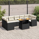 vidaXL 8-dijelni set vrtnih sofa od poliratana s jastucima crni | shoptok.hr